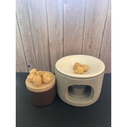 coffret brule parfum + Fondant pain au Chocolat